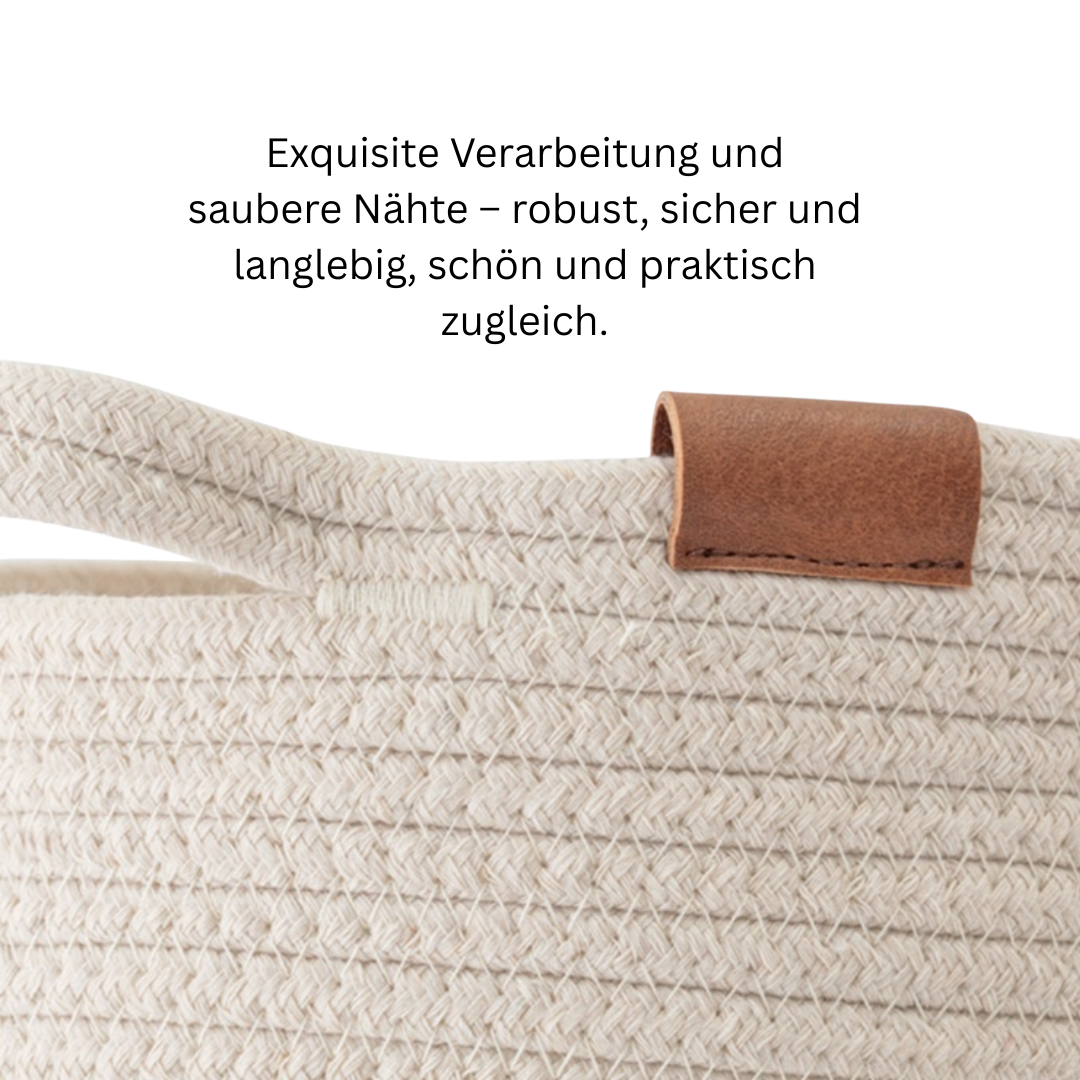 Sophie – Stilvoller geflochtener Handtuchkorb – Platzsparendes Design